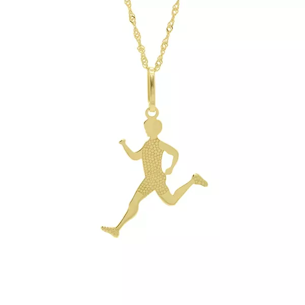 Pingente De Ouro 18k Atletismo Masculino