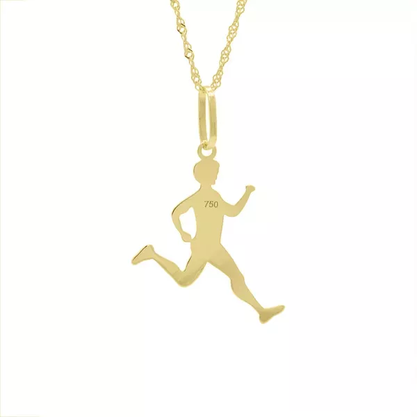 Pingente De Ouro 18k Atletismo Masculino