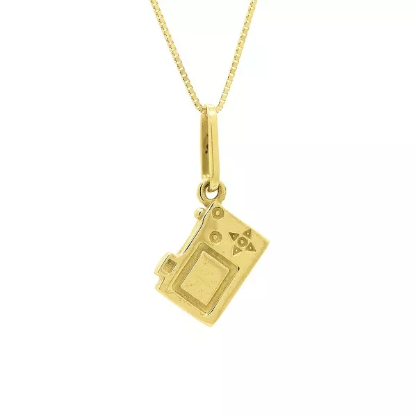 Pingente De Ouro 18k Câmera Fotográfica