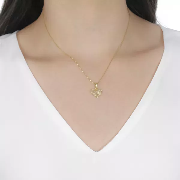 Pingente De Ouro 18k Coração em Harmonia 