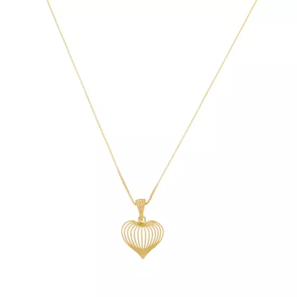 Pingente De Ouro 18k Coração em Harmonia 
