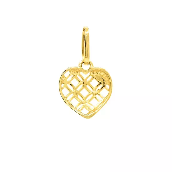 Pingente de Ouro 18k Coração Vazado