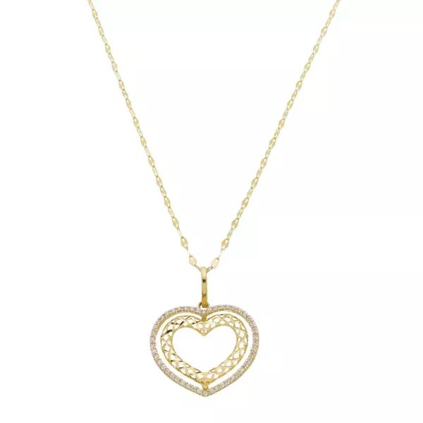 Pingente de Ouro 18k Corações Elegancy