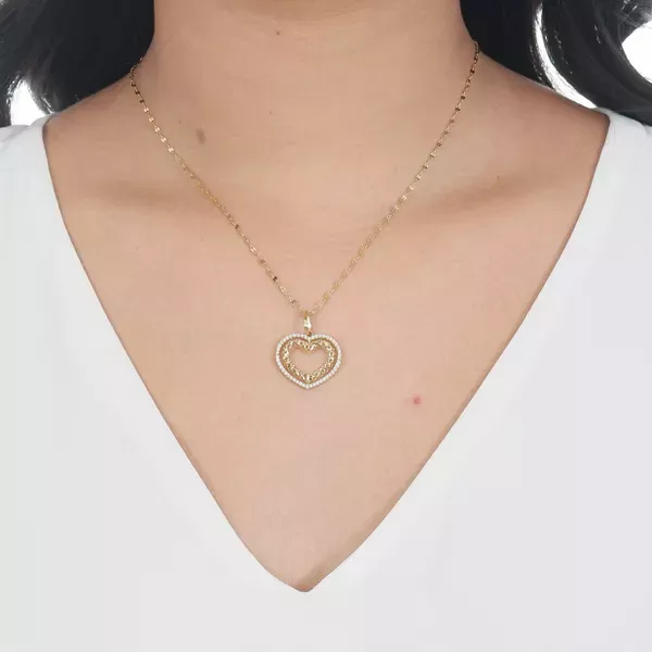 Pingente de Ouro 18k Corações Elegancy