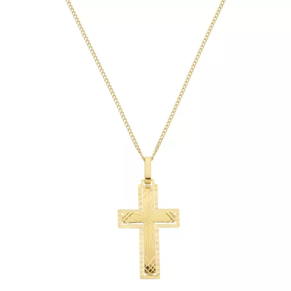 Pingente de Ouro 18k Cruz Trabalhada