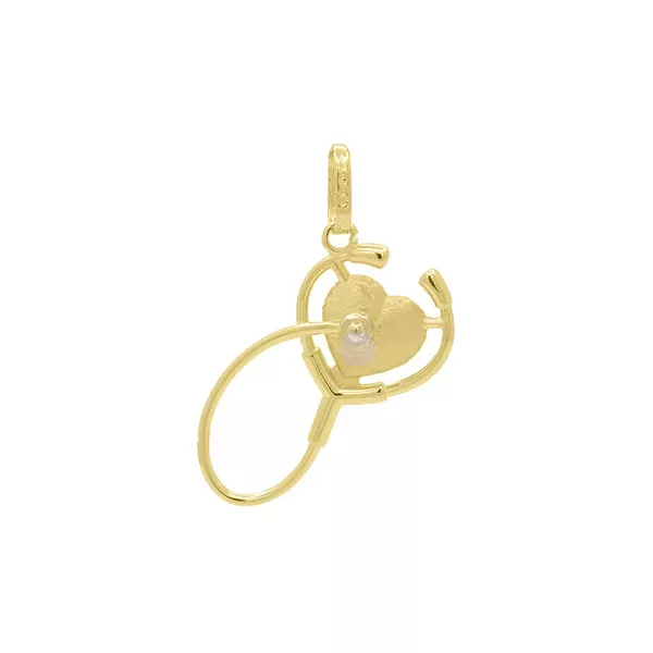 Pingente De Ouro 18k Estetoscópio