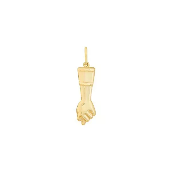 Pingente De Ouro 18k Figa De 14mm