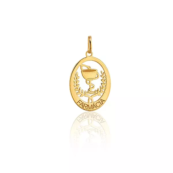 Pingente De Ouro 18k Formatura De Farmácia