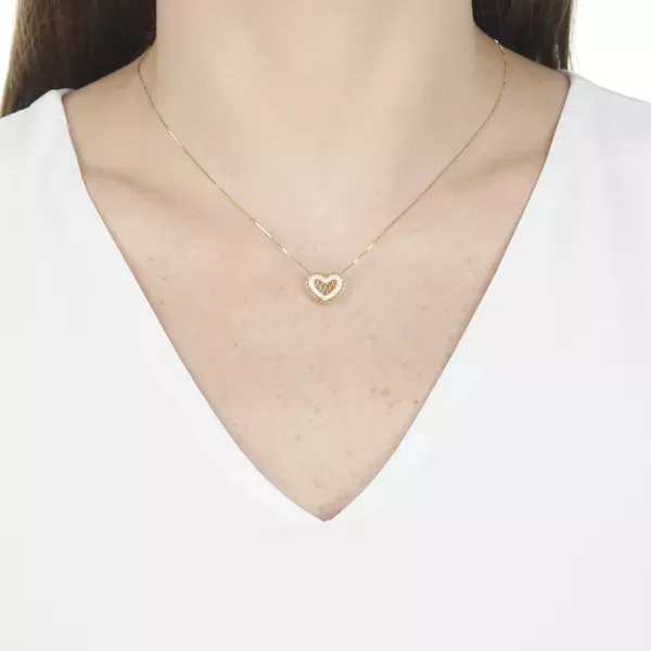 Pingente De Ouro 18k Heart Glow