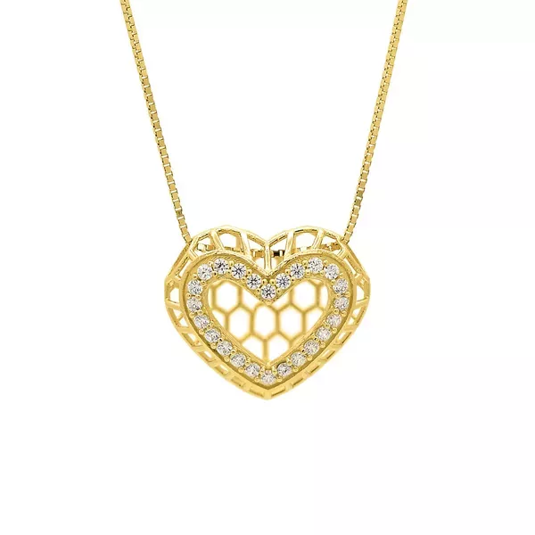 Pingente De Ouro 18k Heart Glow
