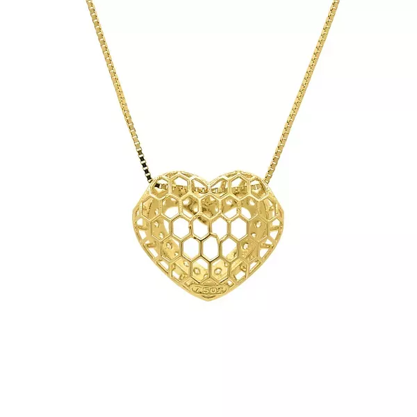 Pingente De Ouro 18k Heart Glow