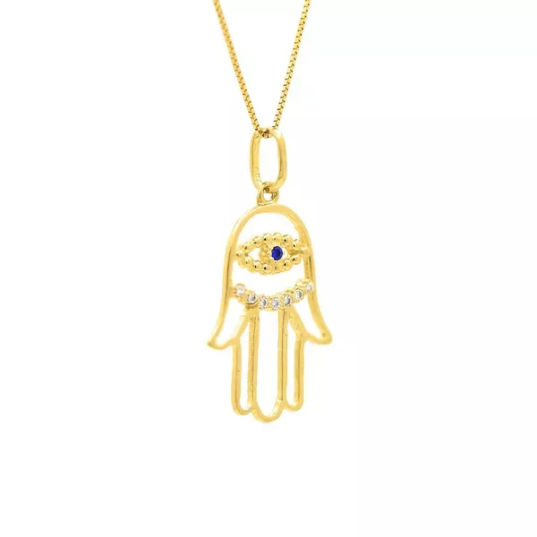 Pingente De Ouro 18k Mão de Fátima G