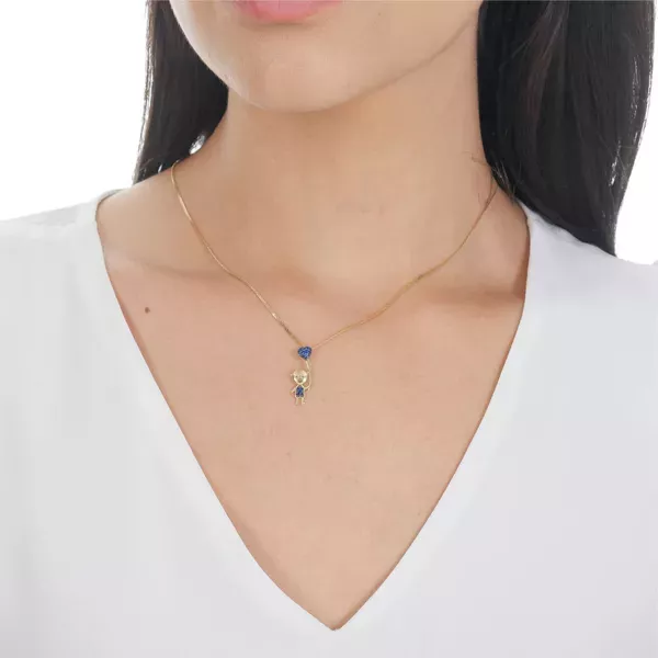 Pingente De Ouro 18k Menino Balão de Coração 