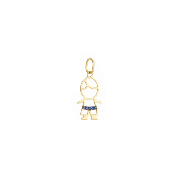 Pingente De Ouro 18k Menino De Luz