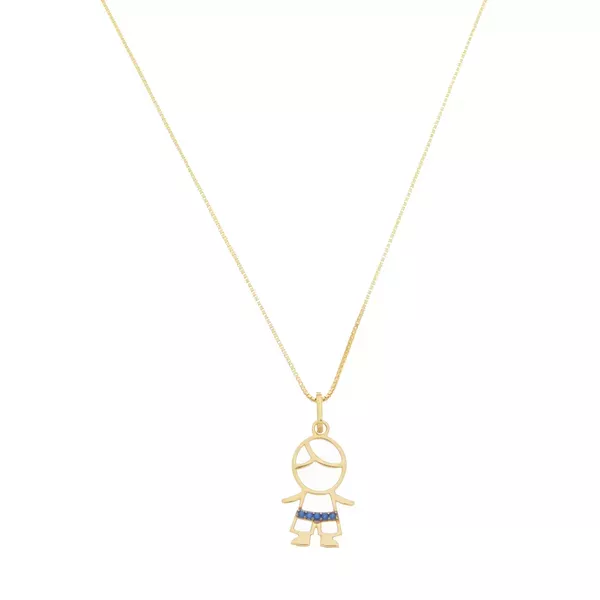 Pingente De Ouro 18k Menino De Luz
