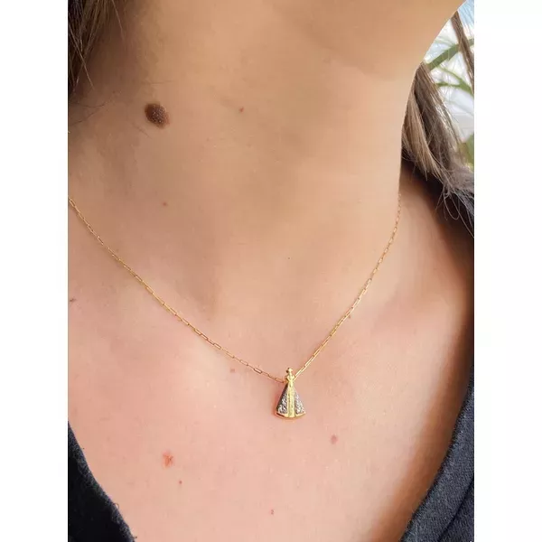 Pingente De Ouro 18k Nossa Senhora Da Aparecida