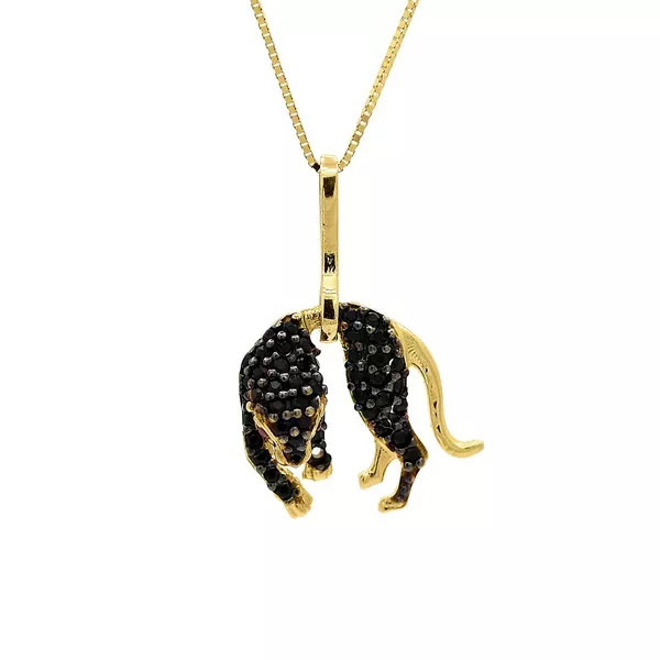 Pingente De Ouro 18k Pantera Negra Pequeno