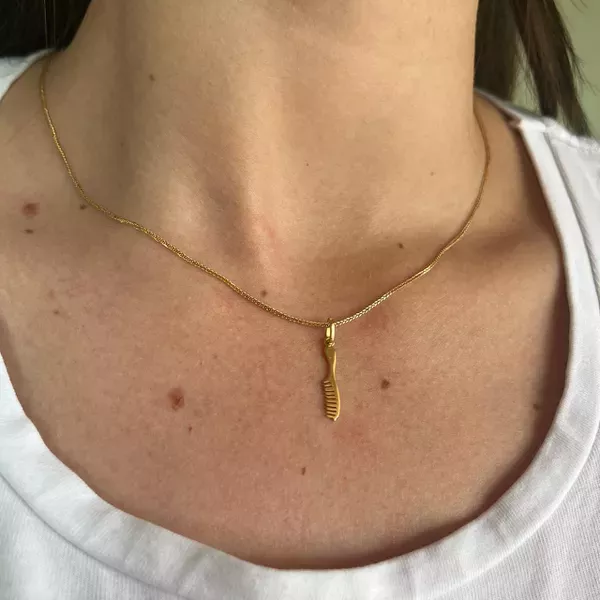 Pingente De Ouro 18k Pente De 17mm
