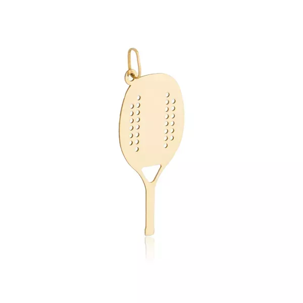 Pingente de Ouro 18k Raquete Beach Tennis