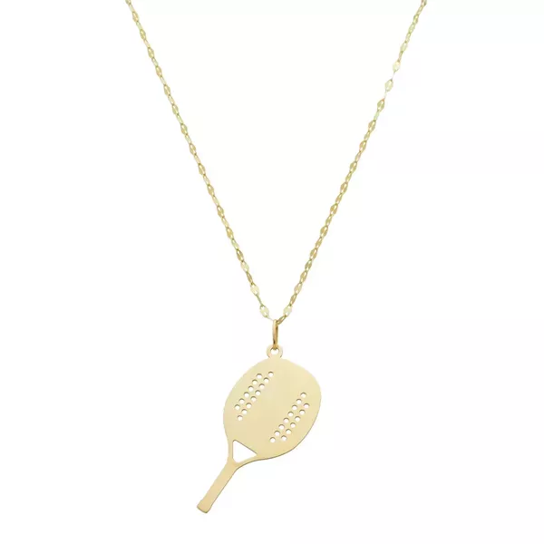 Pingente de Ouro 18k Raquete Beach Tennis