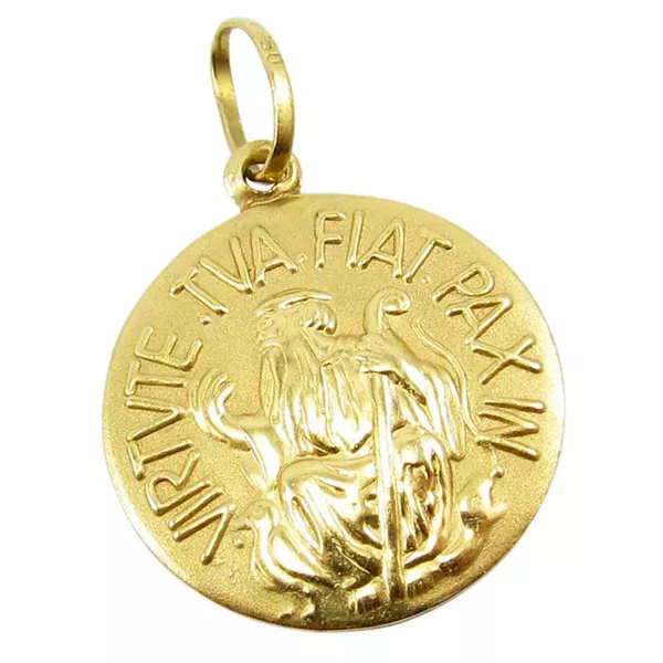 Pingente De Ouro 18k São Bento 1,8 centímetros