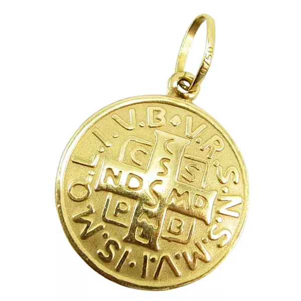 Pingente De Ouro 18k São Bento 1,8 centímetros