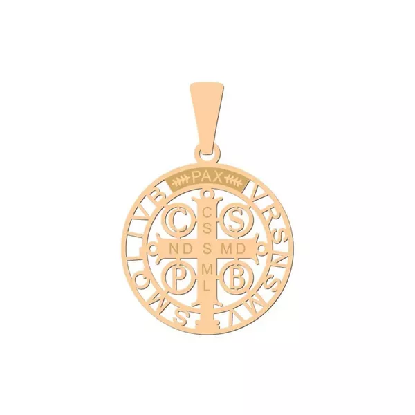 Pingente De Ouro 18k São Bento Vazado