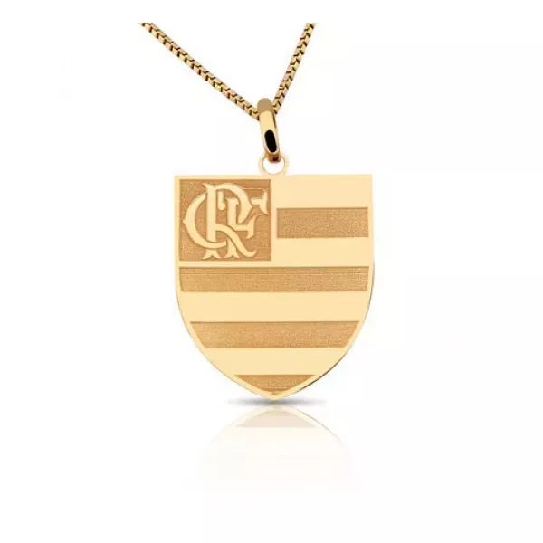 Pingente De Ouro 18k Time Flamengo Grande