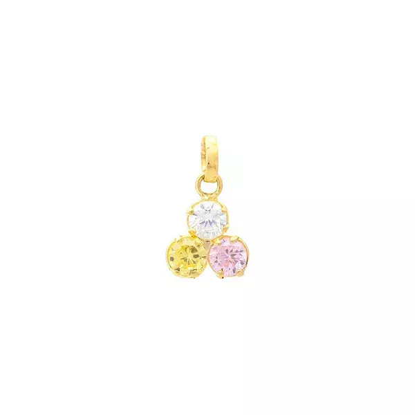 Pingente De Ouro 18k Três Marias De 5,0mm