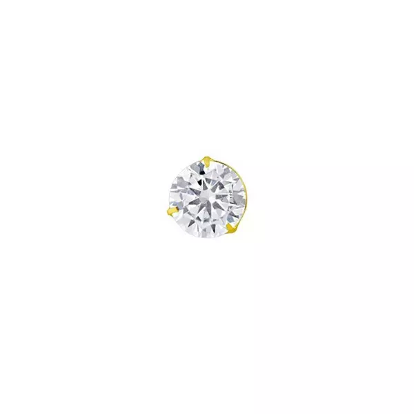 Pingente Ponto De Luz De Ouro 18k Com Zircônia De 4mm