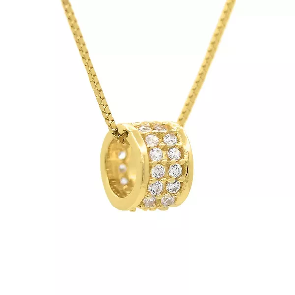 Separador De Ouro 18k Com Zircônias Para Pingentes 
