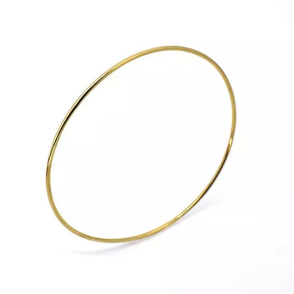 Pulseira De Ouro 18k Algema De 1,2mm Com 7,0cm