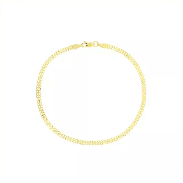 Pulseira De Ouro 18k Bismarck De 2,0mm Com 16cm