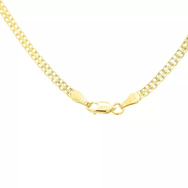 Pulseira De Ouro 18k Bismarck De 2,0mm Com 18cm