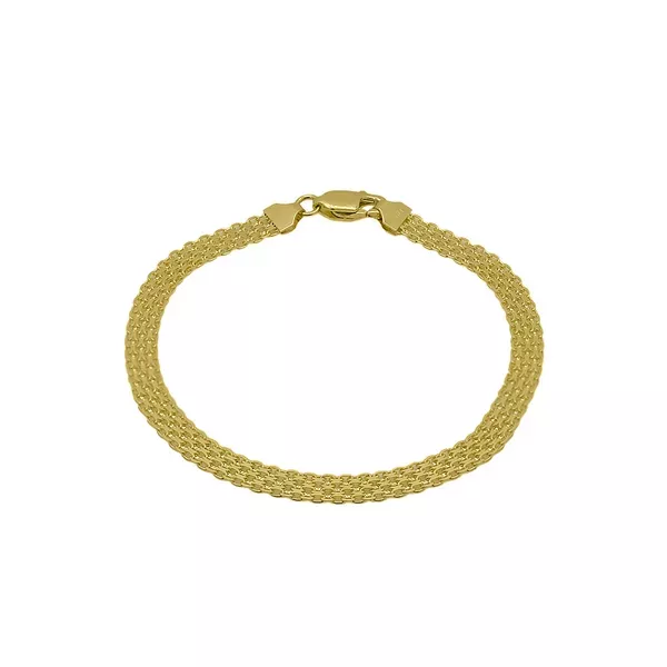 Pulseira De Ouro 18k Bismarck De 5,0mm Com 19cm