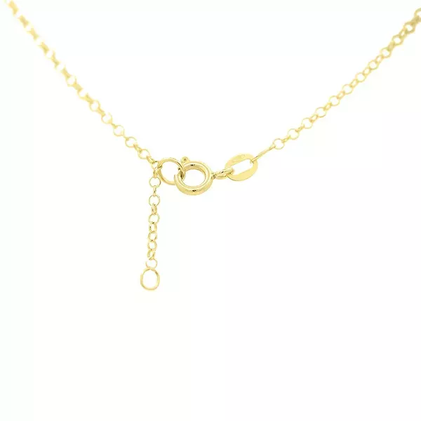 Pulseira De Ouro 18k Elo Português com Coração com Zircônia 