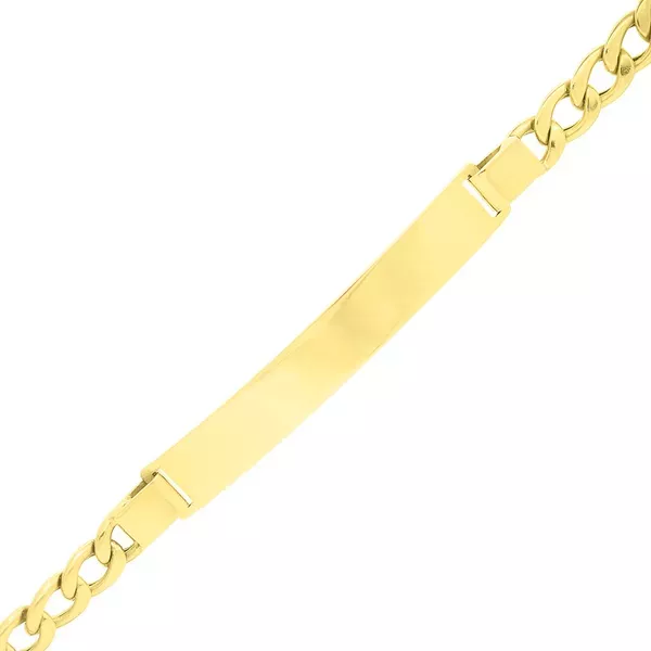 Pulseira De Ouro 18k Groumet De 5mm Com 21cm e Chapa