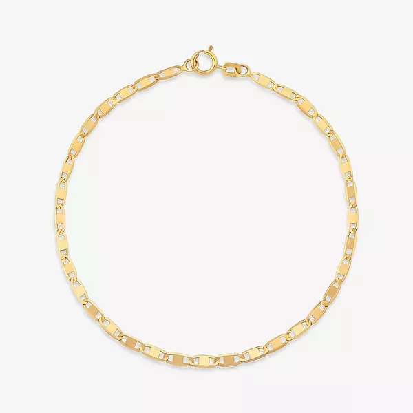 Pulseira De Ouro 18k Piastrine De 1,6mm Com 21cm