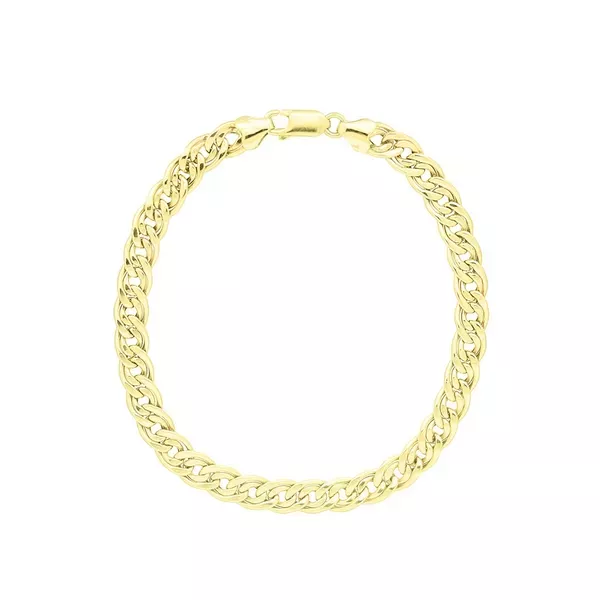 Pulseira De Ouro 18k Romana De 5,6mm Com 22cm