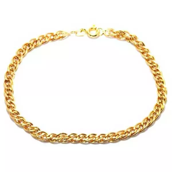 Pulseira De Ouro 18k Romana De 5,9mm Com 19cm