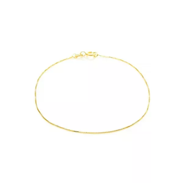 Pulseira De Ouro 18k Veneziana De 0,6mm Com 18cm