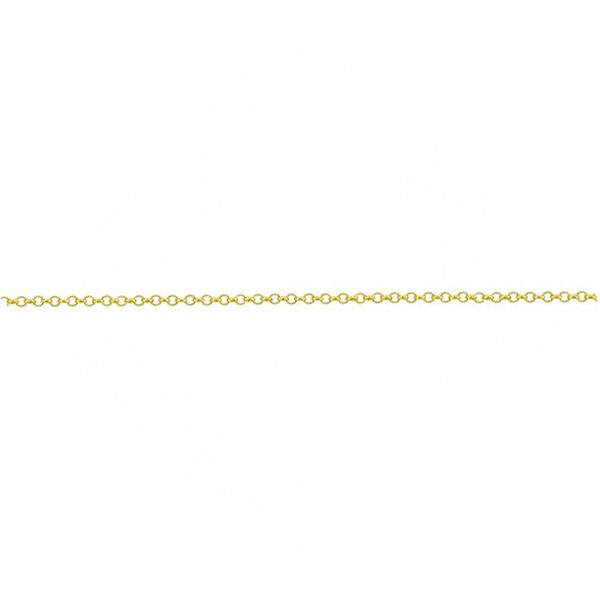 Corrente De Ouro 18k Elo Português De 1mm Com 50cm