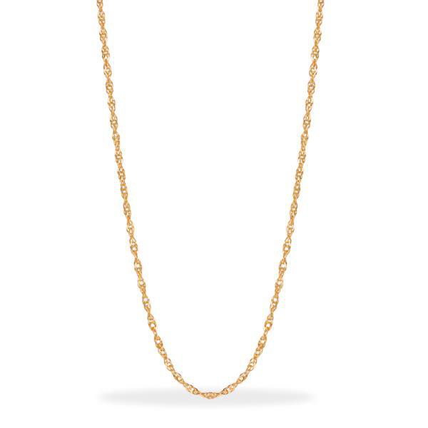 Corrente De Ouro 18k Singapura De 1,4mm Com 60cm