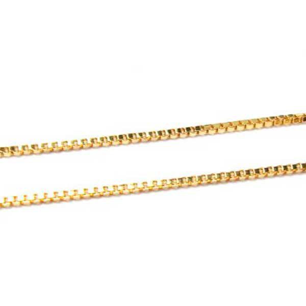 Corrente De Ouro 18k Veneziana De 0,9mm Com 45cm