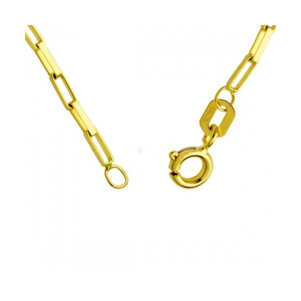 Corrente De Ouro 18k Veneziana Longa De 1,2mm Com 80cm
