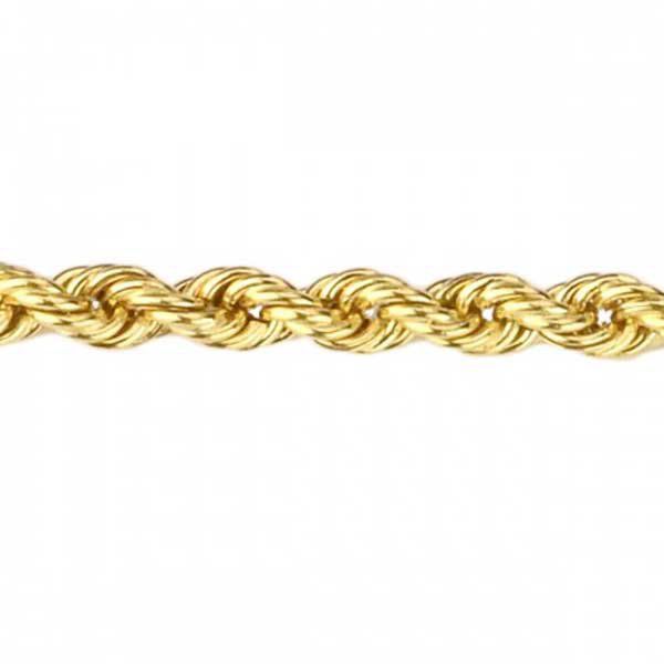 Corrente De Ouro 18k Corda De 3,7mm Com 50cm