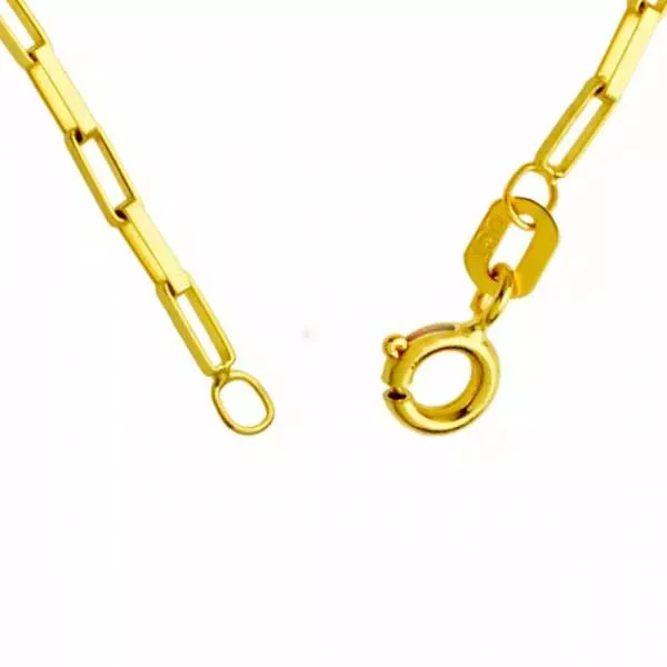 Corrente De Ouro 18k Veneziana Longa De 1,3mm Com 80cm