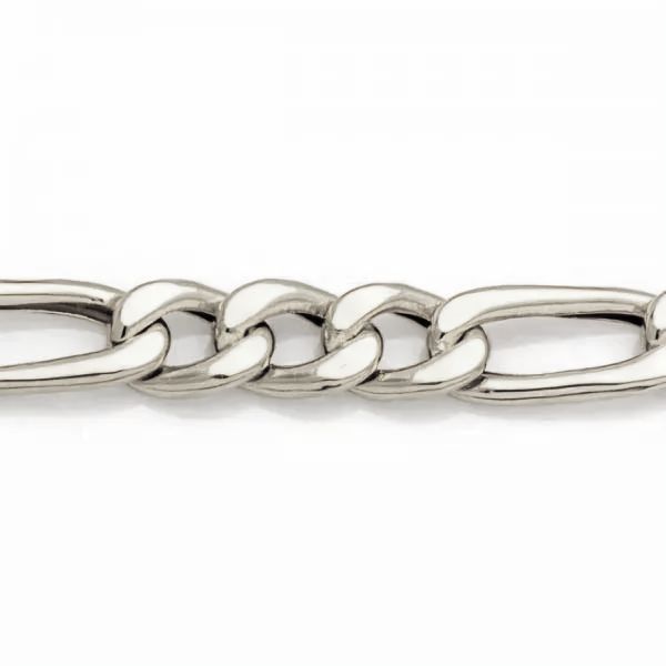 Corrente De Prata 925 Groumet 3x1 De 1,2mm Com 45cm