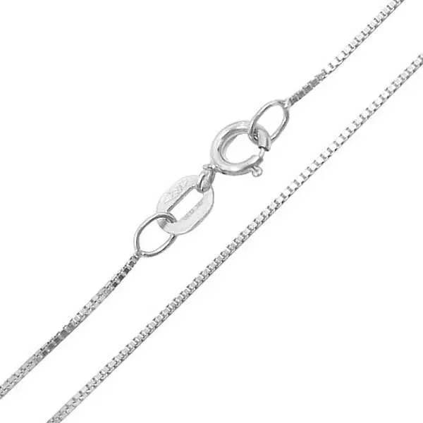 Corrente De Prata 925 Veneziana De 1,3 mm Com 50cm