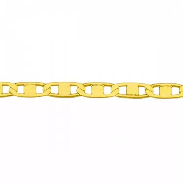 Corrente De Ouro 18k Piastrine De 2,3mm Com 50cm